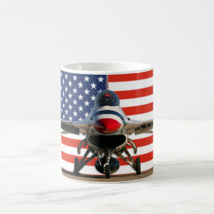 F-16 USA Flagga Mugg