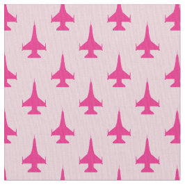 F-16 Viper Fighter Fighter Jet Mönster Fuchsia Tyg