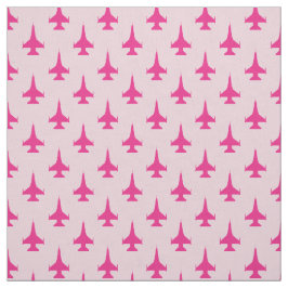 F-16 Viper Fighter Fighter Jet Mönster Fuchsia Tyg