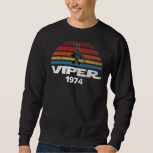 F 16 Viper Fighter Jet Distress Sunset Lång Ärmad Tröja