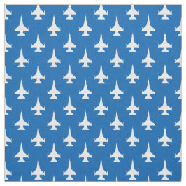 F-16 Viper Fighter Jet Mönster White Tyg