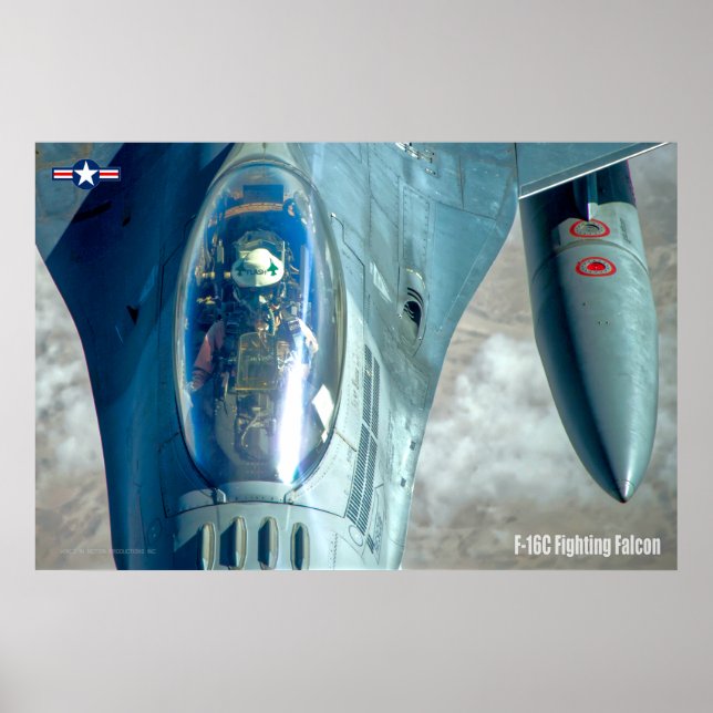 F-16C FALKON FÖR BEKÄMPNING POSTER (Framsidan)