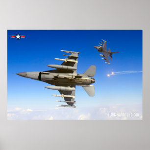 F-16C FALKON FÖR BEKÄMPNING POSTER