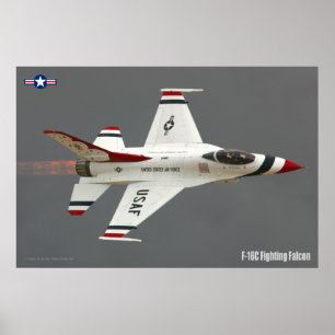 F-16C FALKON FÖR BEKÄMPNING POSTER