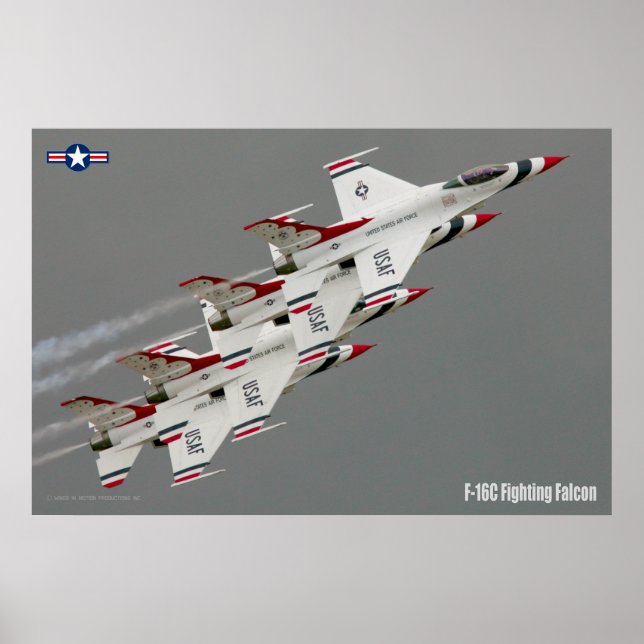 F-16C FALKON FÖR BEKÄMPNING POSTER (Framsidan)
