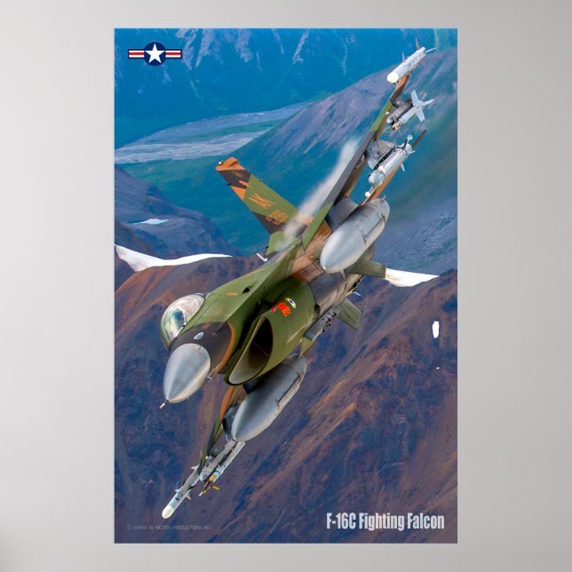 F-16C FALKON FÖR BEKÄMPNING POSTER (Framsidan)