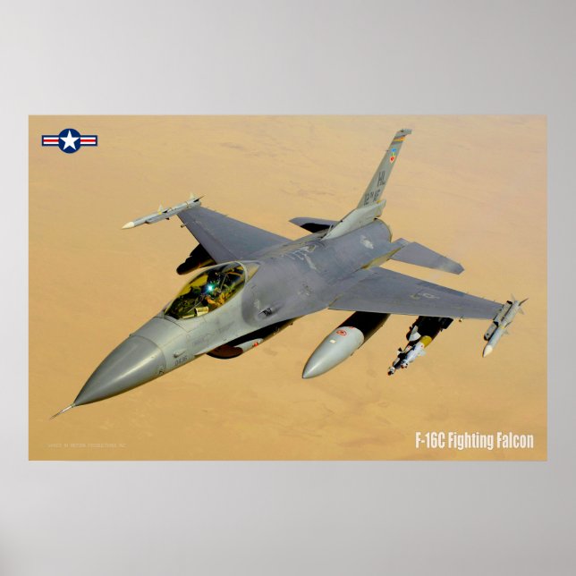 F-16C FALKON FÖR BEKÄMPNING POSTER (Framsidan)