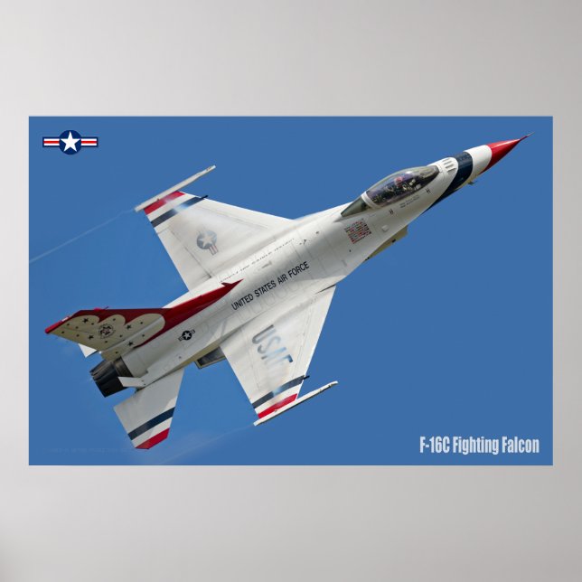 F-16C FALKON FÖR BEKÄMPNING POSTER (Framsidan)
