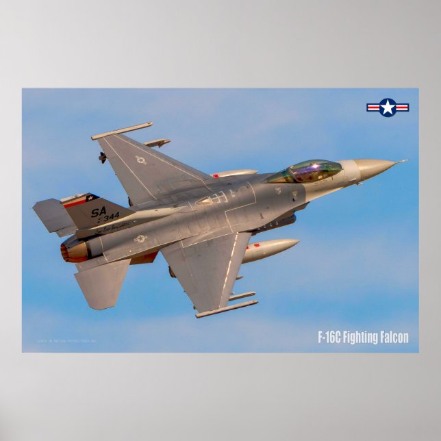 F-16C FALKON FÖR BEKÄMPNING POSTER (Framsidan)