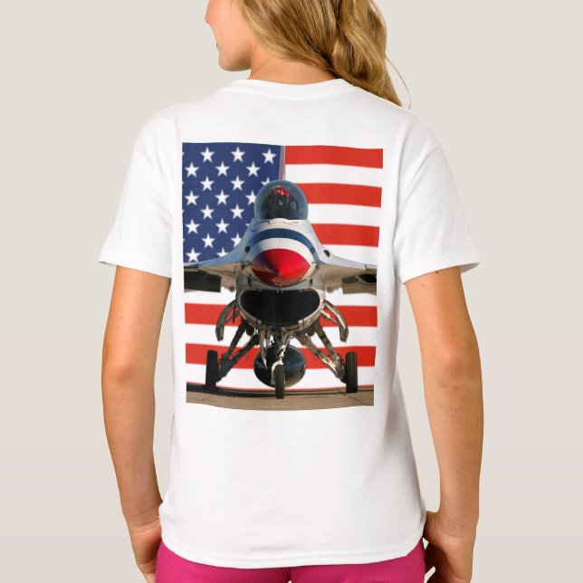 F-16C FALKON FÖR BEKÄMPNING T SHIRT (Baksida)