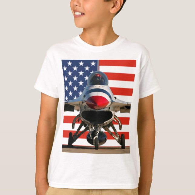 F-16C FALKON FÖR BEKÄMPNING T SHIRT (Framsida)