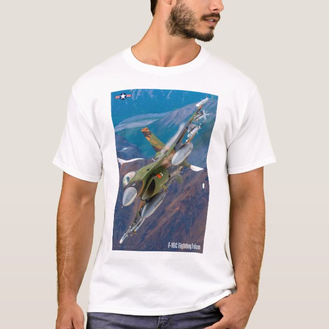 F-16C FALKON FÖR BEKÄMPNING T SHIRT (Framsida)