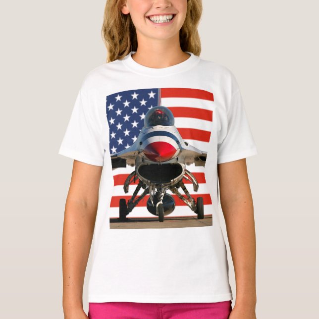 F-16C FALKON FÖR BEKÄMPNING T SHIRT (Framsida)