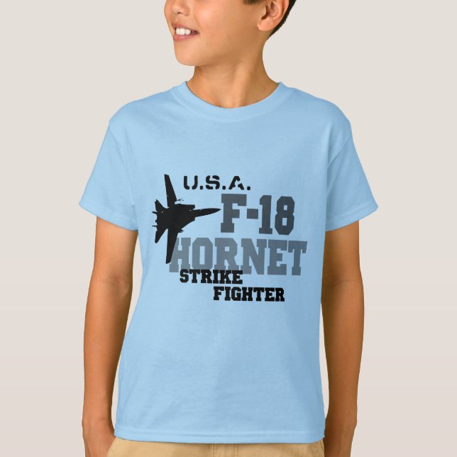 F-18 bålgeting - strejkakämpe t-shirt (Framsida)