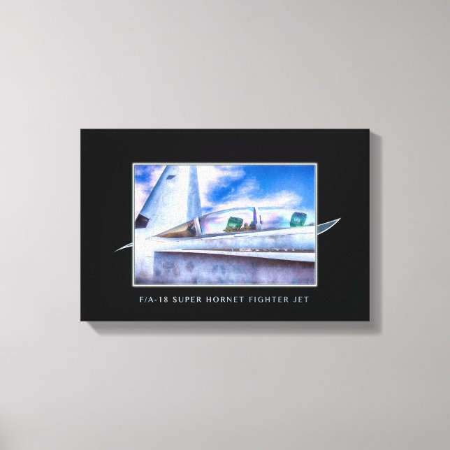 F-18 HORNET FIGHTER JET i ease Canvastryck (Framsida)