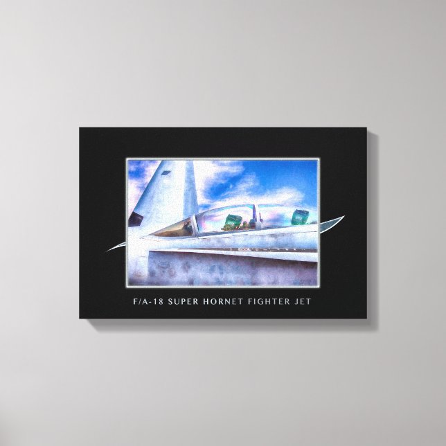 F-18 HORNET FIGHTER JET i ease Canvastryck (Framsida)
