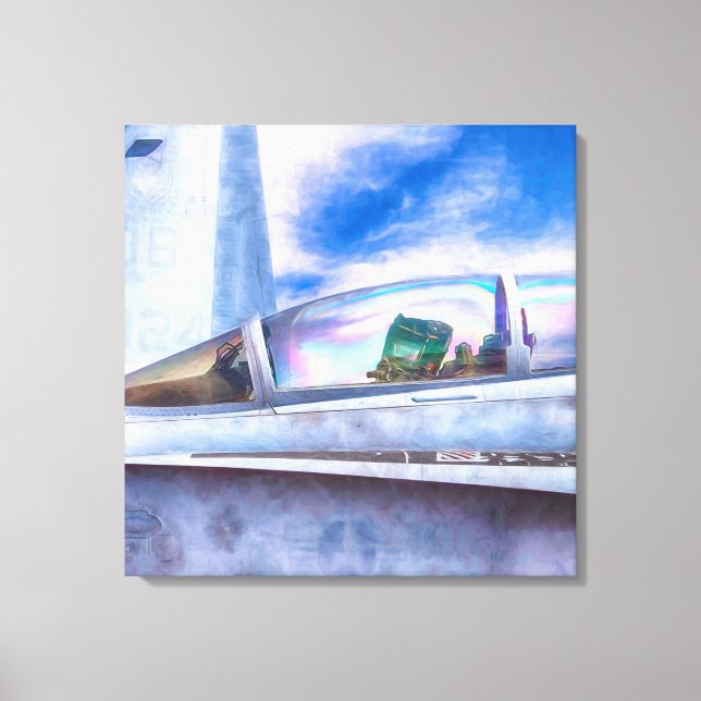 F-18 HORNET FIGHTER JET i ease Canvastryck (Framsida)