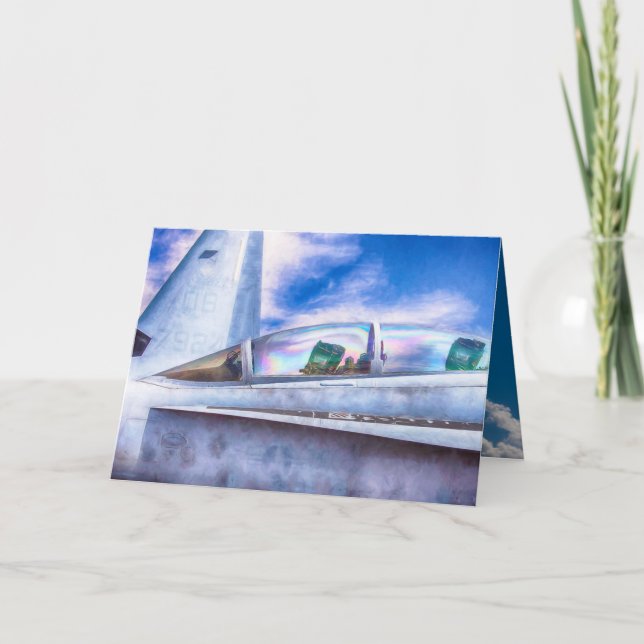 F-18 HORNET FIGHTER JET i ease Kort (Framsida)