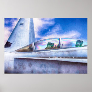 F-18 HORNET FIGHTER JET i ease Poster