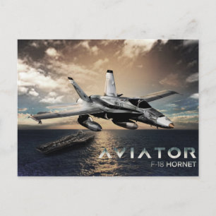 F-18 Hornet Fighter Jet Vykort