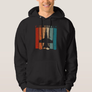 F 18 Hornet Jet Fighter Retro Vintage Hoodie