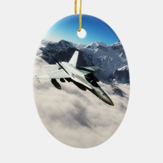 F 18 Hornet Julgransprydnad Keramik