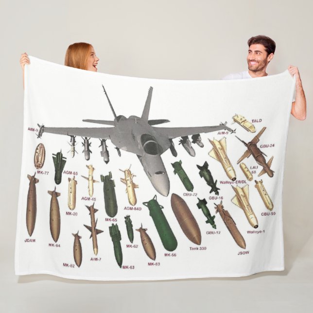 F-18 och det är ARMAMENT Fleecefilt (På plats)