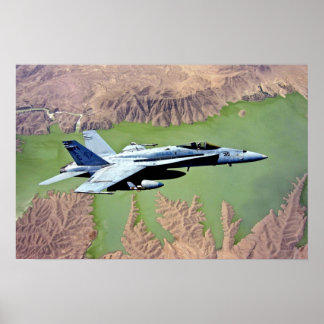 F-18 om Afghanistan. Poster