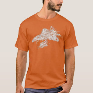 F-22: Bandavtryck av snabbinsatsflygplan i Luft T Shirt