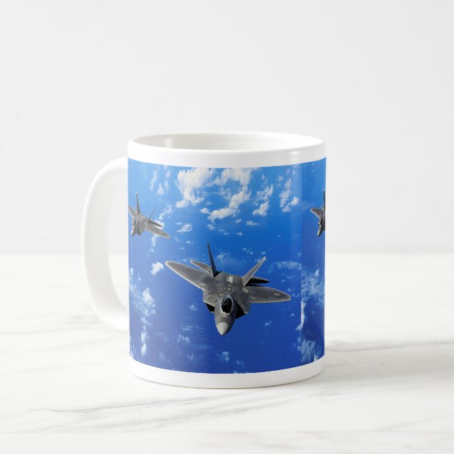 F-22 Raptor コーヒーマグカップ Kaffemugg (Framsida vänster)
