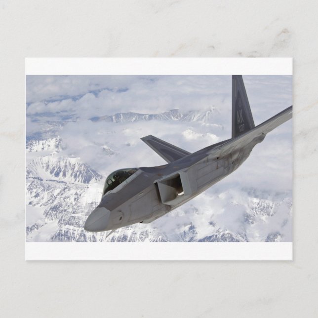 F-22 Raptor-Elmendorf AFB Vykort (Framsida)