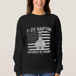 F-22 Raptor Försvarare Av Frihetsflagga US Jaktfly T Shirt