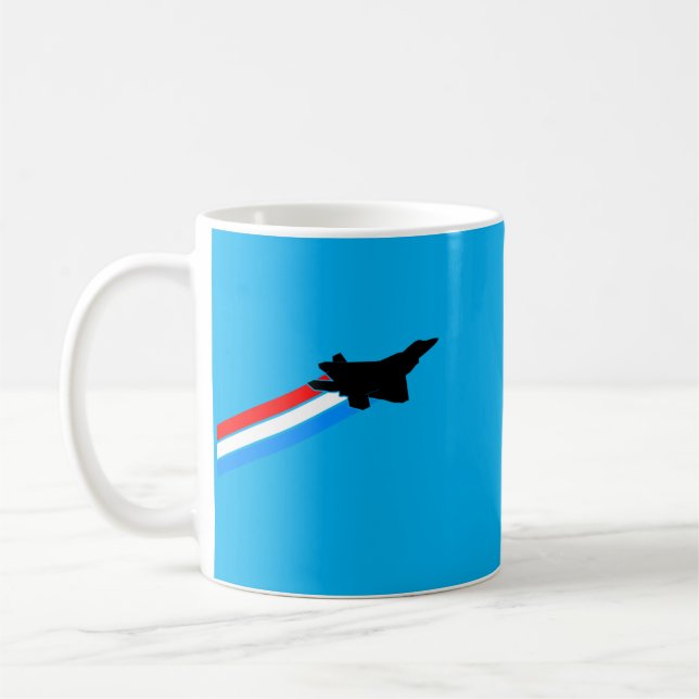 F-22 Raptor jaktplans prestanda Kaffemugg (Vänster)