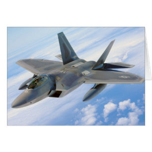 F-22 Raptor Military Jet Hälsningskort
