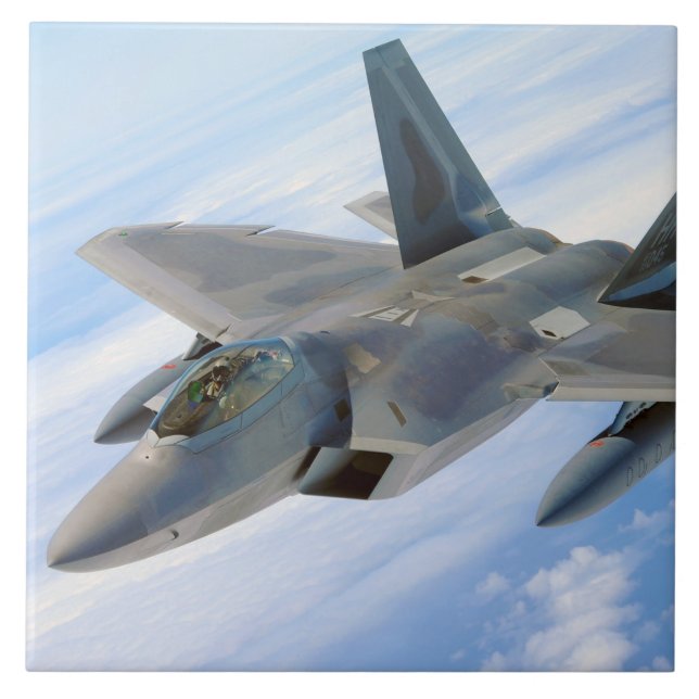 F-22 Raptor Military Jet Kakelplatta (Framsidan)