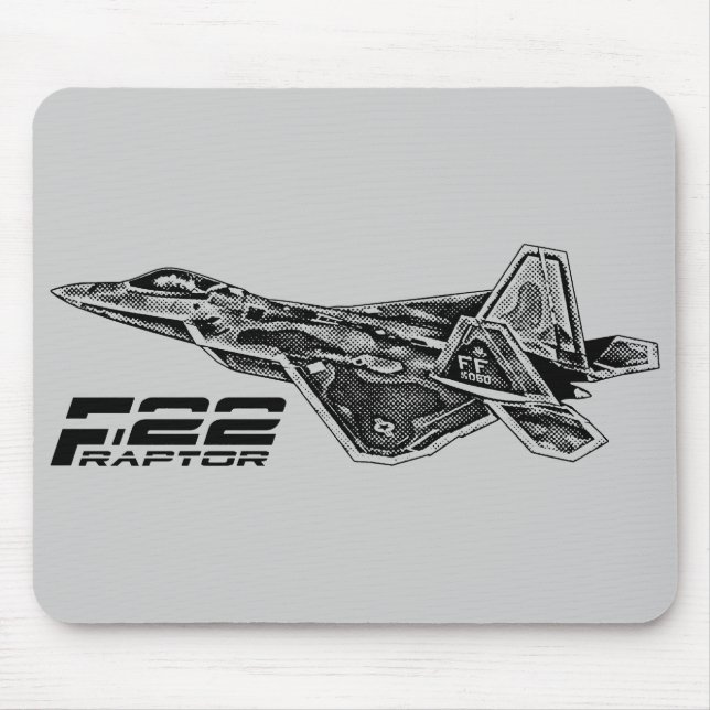 F-22 RAPTOR Mousepad Musmatta (Framsidan)