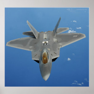 F-22 Raptor över Stilla havet Poster