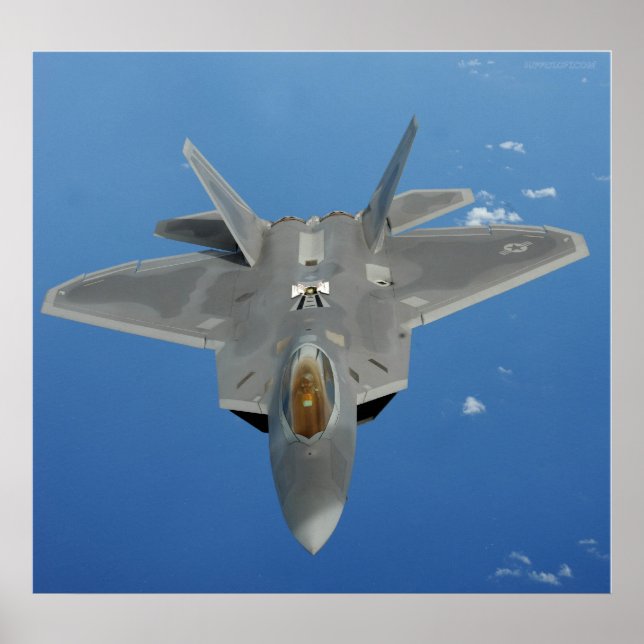 F-22 Raptor över Stilla havet Poster (Framsidan)
