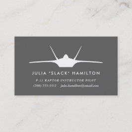 F-22 Raptor Pilot Visitkort