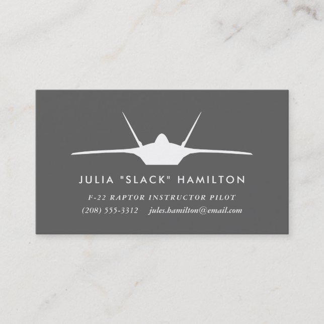 F-22 Raptor Pilot Visitkort (Framsida)