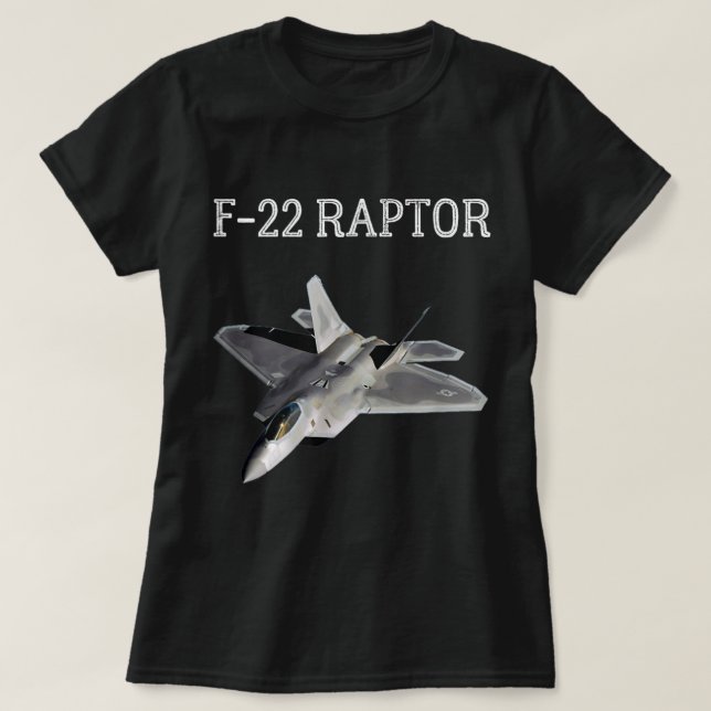 F-22 Raptor Shirt Coola Fighter Jet F22 Raptor Jet T Shirt (Design framsida)