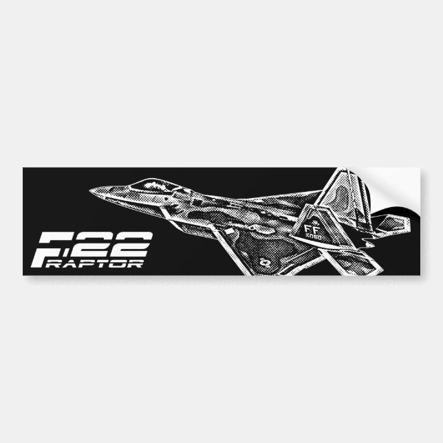 F-22-RAPTOR-stötfångare Bildekal (Framsidan)