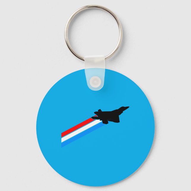 F-22 Raptor stridsflygplan prestanda Nyckelring (Framsida)
