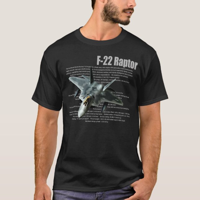 "F-22 Raptor " T-shirt (Framsida)