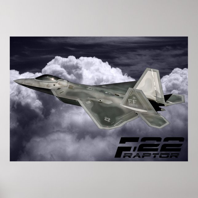 F-22 RAPTOR-utskrift Poster (Framsidan)