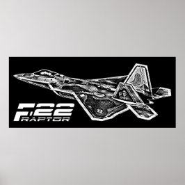 F-22 RAPTOR-utskrift Poster