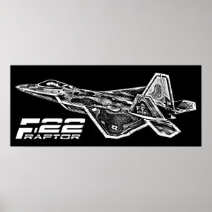 F-22 RAPTOR-utskrift Poster
