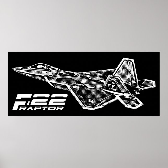 F-22 RAPTOR-utskrift Poster (Framsidan)
