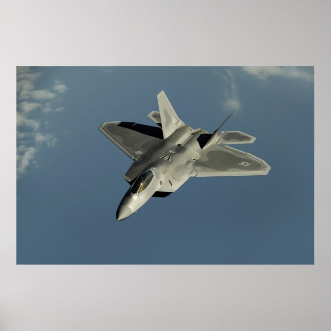 F-22 Raptorbekämpning Jet Poster (Framsidan)