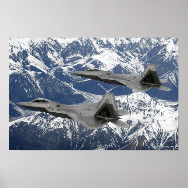 F-22 Raptorflygning Poster (Framsidan)